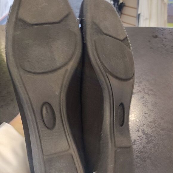 Anne Klein Sport Black Flats with Square Toe and Buckle - Picture 6 of 6